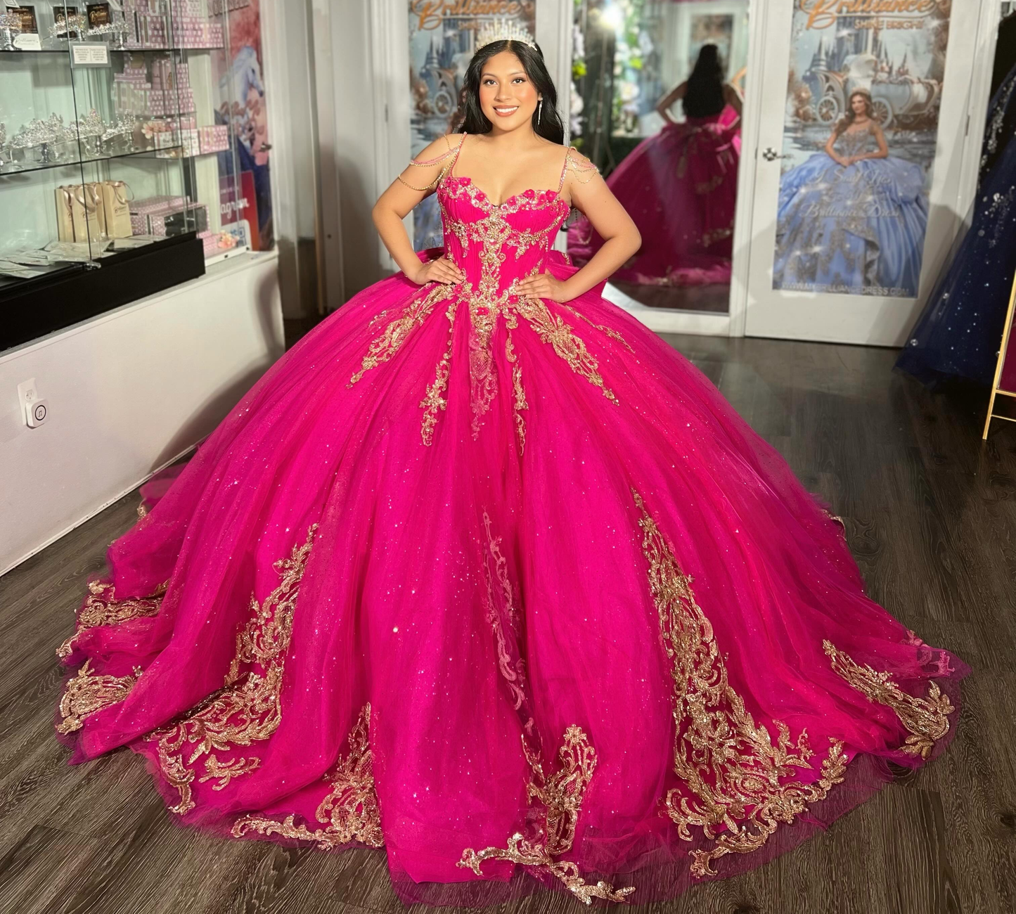 Glittery Lace Appliqued Sweet 16 Quinceanera Dresses Sweetheart Celebration Gowns HE1680