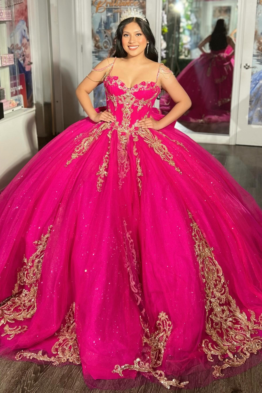Glittery Lace Appliqued Sweet 16 Quinceanera Dresses Sweetheart Celebration Gowns HE1680