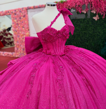 Sweetheart Tulle Lace Beaded Quinceanera Dresses Glittery Party Gowns for Sweet 15 HE1671