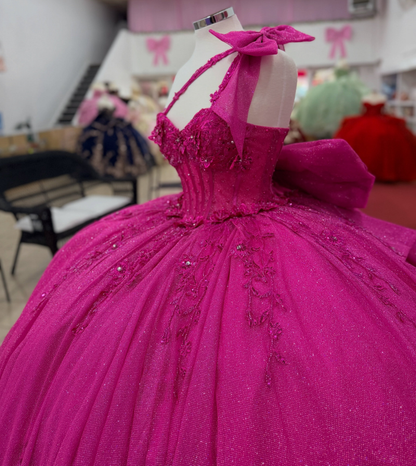 Sweetheart Tulle Lace Beaded Quinceanera Dresses Glittery Party Gowns for Sweet 15 HE1671