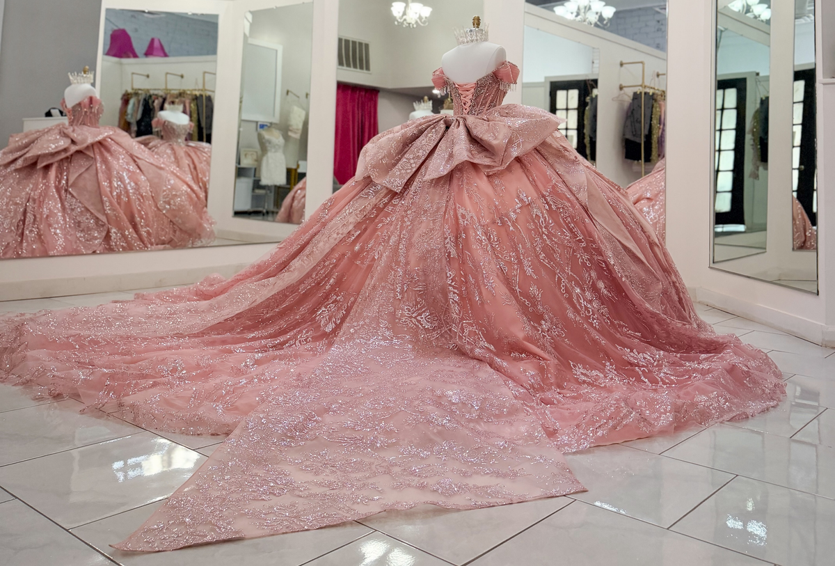 Vestidos de quinceañera con hombros descubiertos, tul princesa, apliques, vestidos de quinceañera HE530