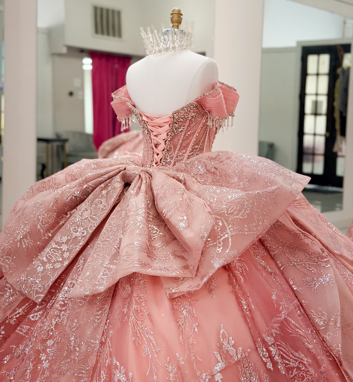 Vestidos de quinceañera con hombros descubiertos, tul princesa, apliques, vestidos de quinceañera HE530