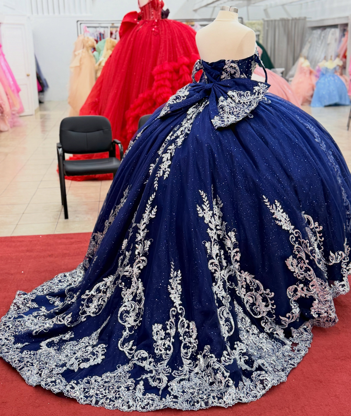 Princess Ball Gown Lace Appliqued Sweet 16 Quinceanera Dresses for Birthday HE1701