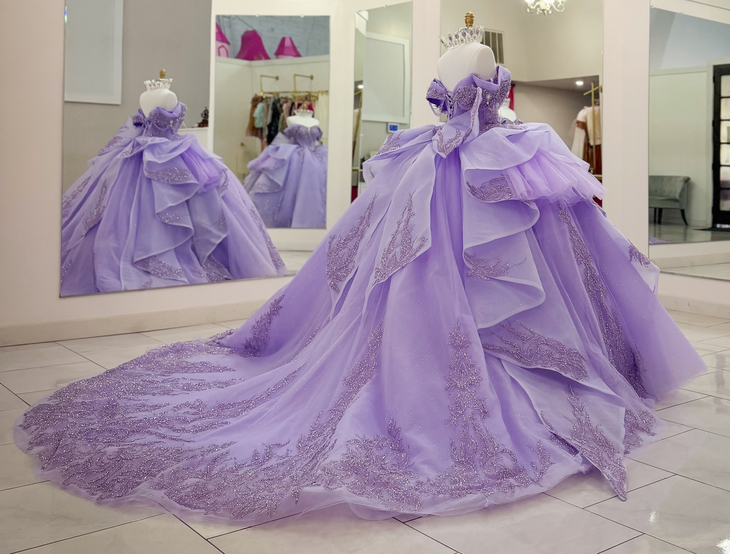 Vestidos de quinceañera con hombros descubiertos, tul princesa, apliques, vestidos de quinceañera HE530