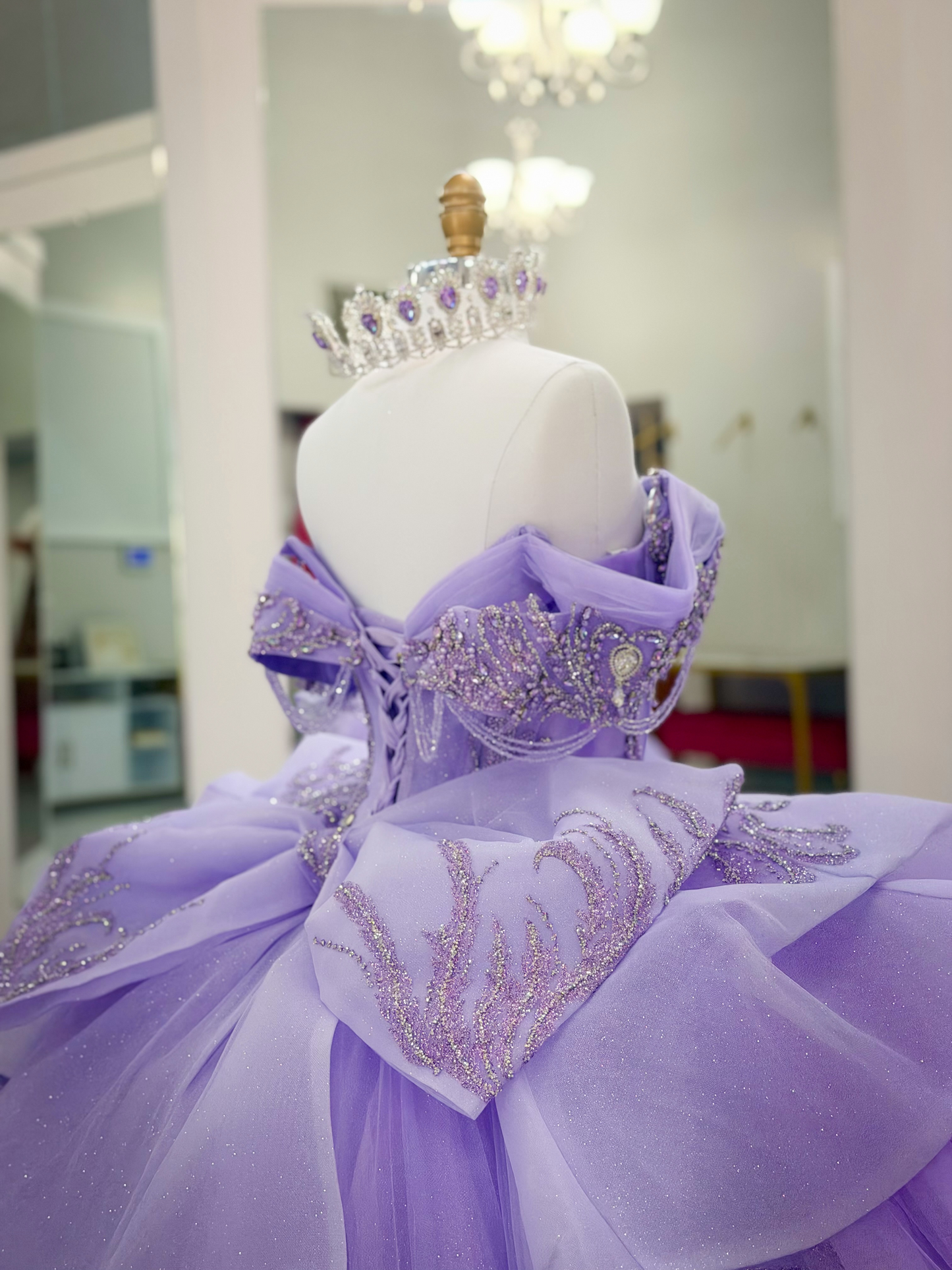 Vestidos de quinceañera con hombros descubiertos, tul princesa, apliques, vestidos de quinceañera HE530