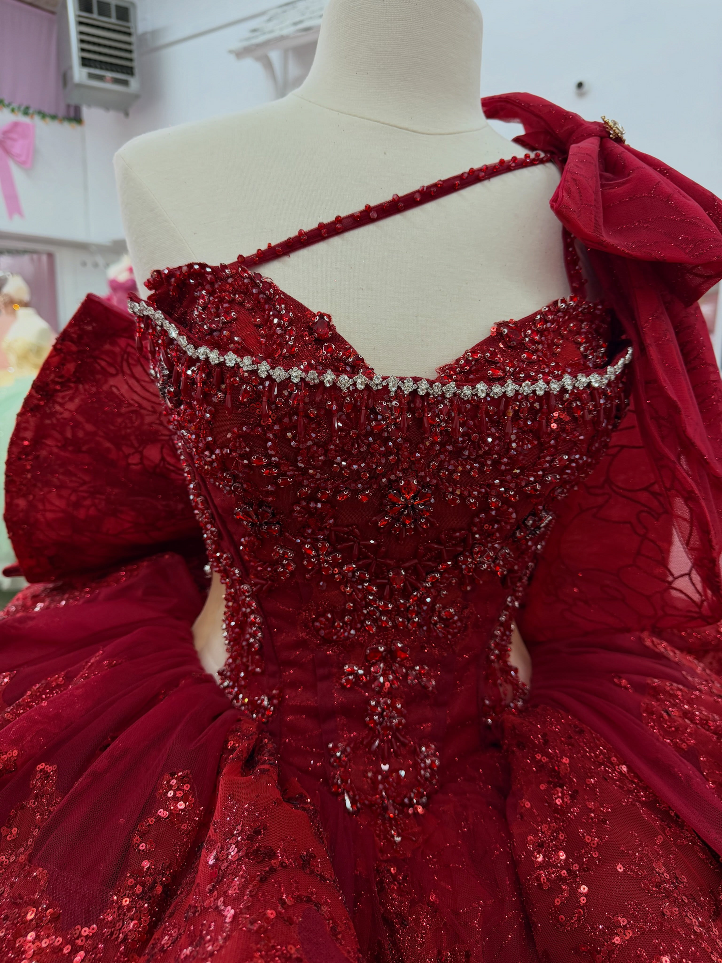 Vestidos de quinceañera con hombros descubiertos, tul princesa, apliques, vestidos de quinceañera HE530