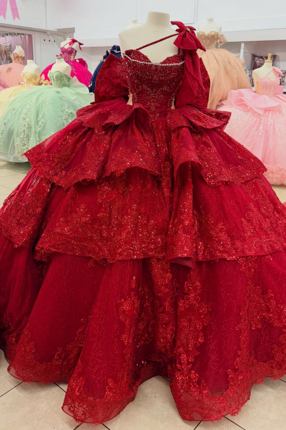 Vestidos de quinceañera con hombros descubiertos, tul princesa, apliques, vestidos de quinceañera HE530