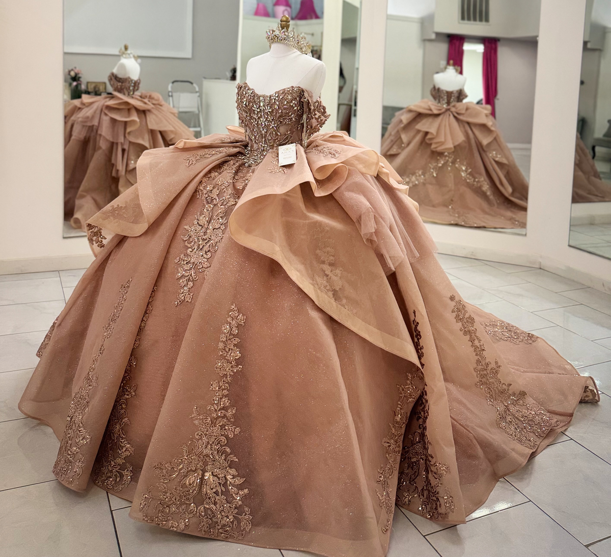 Vestidos de quinceañera con hombros descubiertos, tul princesa, apliques, vestidos de quinceañera HE530