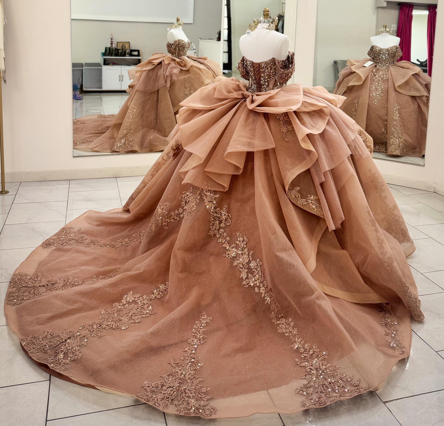 Vestidos de quinceañera con hombros descubiertos, tul princesa, apliques, vestidos de quinceañera HE530
