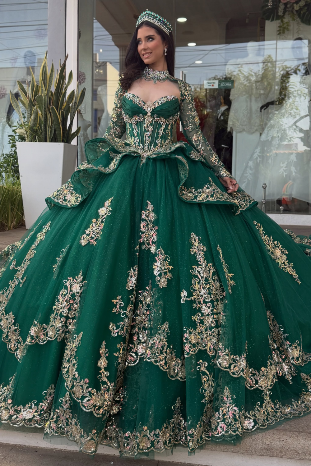 Vestidos de quinceañera con hombros descubiertos, tul princesa, apliques, vestidos de quinceañera HE530