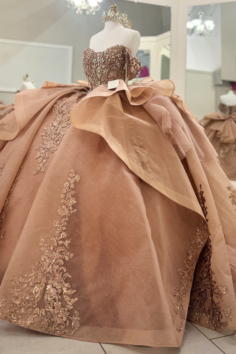 Vestidos de quinceañera con hombros descubiertos, tul princesa, apliques, vestidos de quinceañera HE530