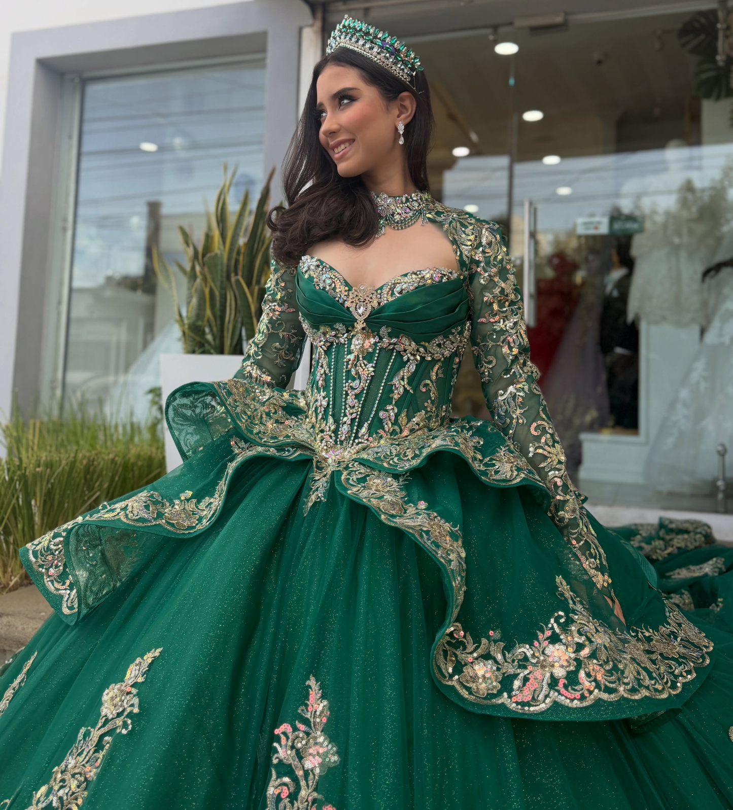 Vestidos de quinceañera con hombros descubiertos, tul princesa, apliques, vestidos de quinceañera HE530
