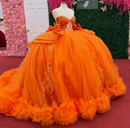Vestidos de quinceañera con hombros descubiertos, tul princesa, apliques, vestidos de quinceañera HE530