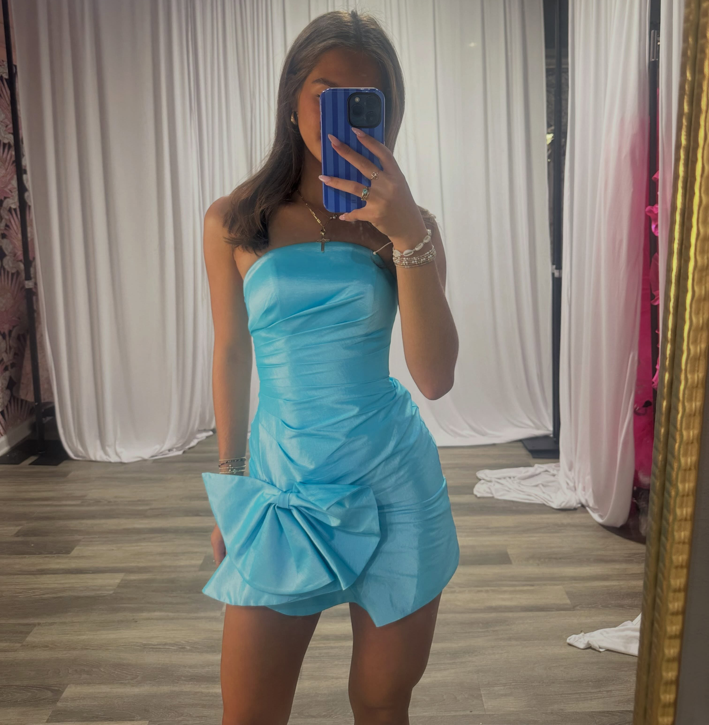 Strapless Satin Pleated Homecoming Dresses Sweetheart Short School Party Gowns HE1857
