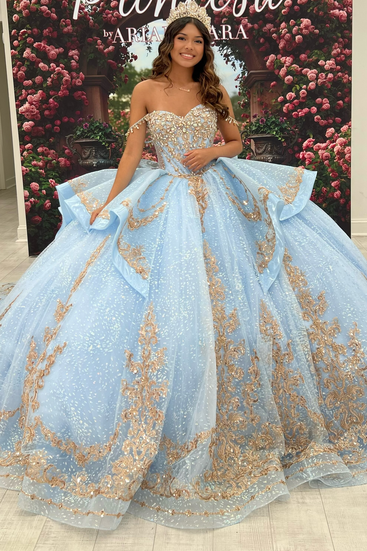 Vestidos de quinceañera con hombros descubiertos, tul princesa, apliques, vestidos de quinceañera HE530