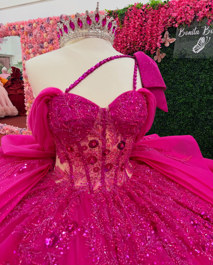 Vestidos de quinceañera con hombros descubiertos, tul princesa, apliques, vestidos de quinceañera HE530