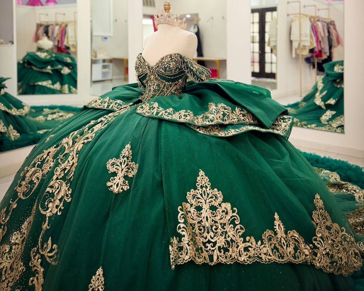 Vestidos de quinceañera con hombros descubiertos, tul princesa, apliques, vestidos de quinceañera HE530