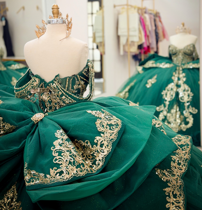 Vestidos de quinceañera con hombros descubiertos, tul princesa, apliques, vestidos de quinceañera HE530