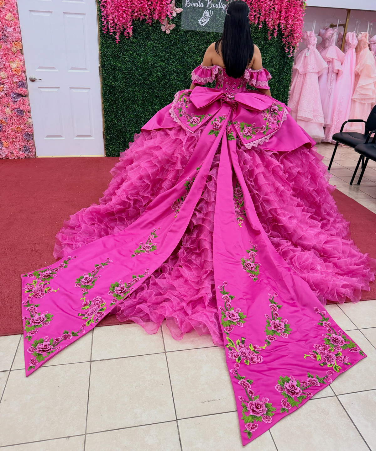 Vestidos de quinceañera con hombros descubiertos, tul princesa, apliques, vestidos de quinceañera HE530