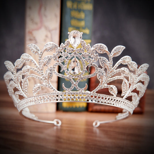 HE296-Crystal Crown for Women Princess Tiaras Rhinestone Wedding Bridal Hair Accessories Sweet 16 Birthday Party Quinceanera Photo Props