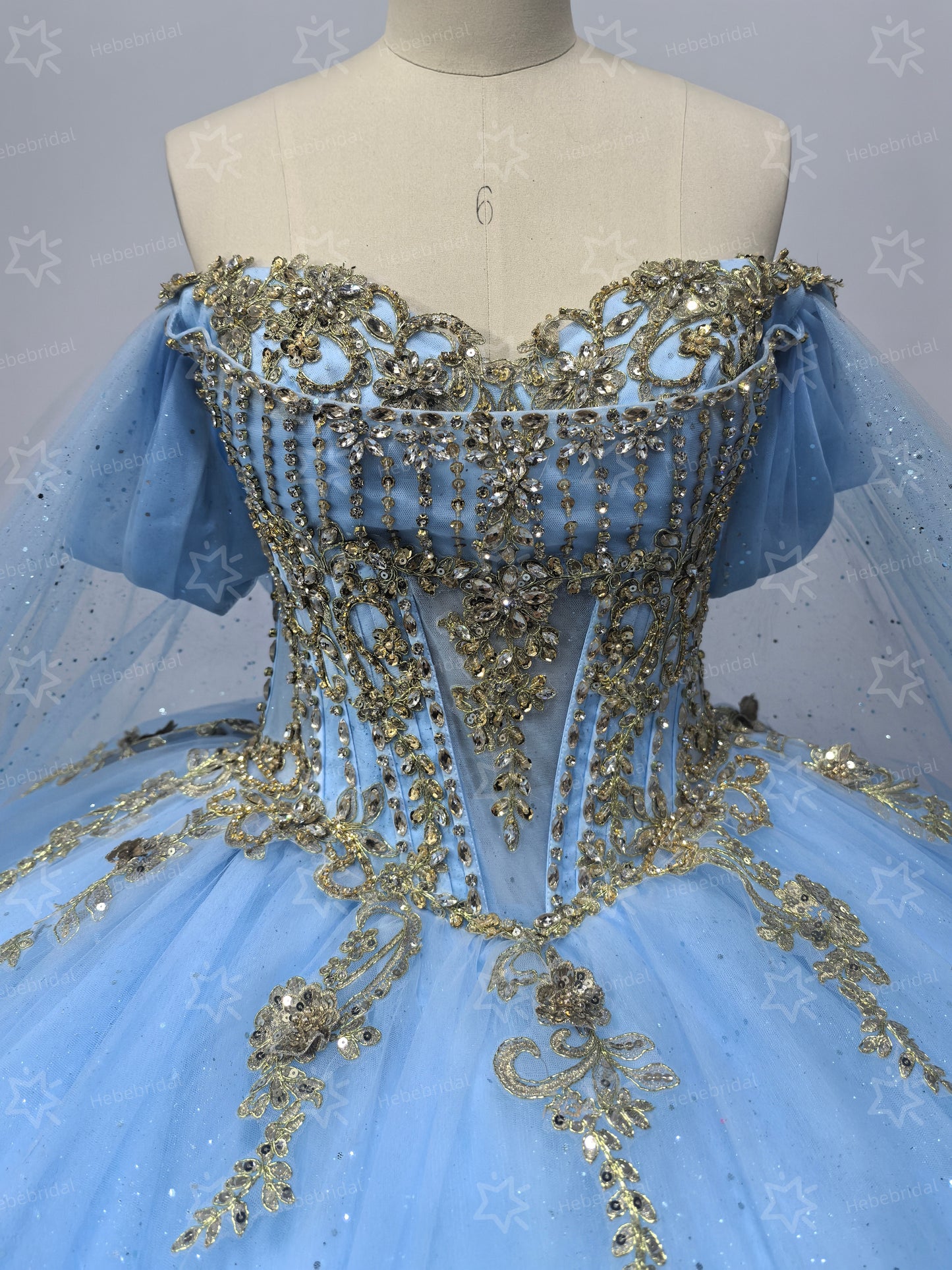 Tulle Lace Appliques Quinceanera Dresses Off Shoulder Prom Dresses for Sweet 16 HE072