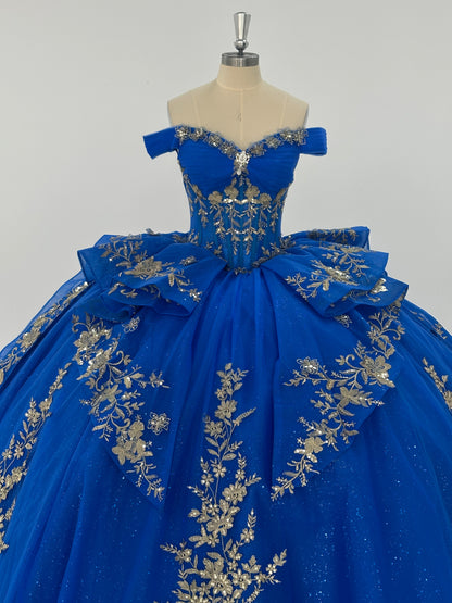 Off Shoulder Sweet 16 Quinceanera Dresses Tulle Appliqued Ruffled Party Dresses HE1197