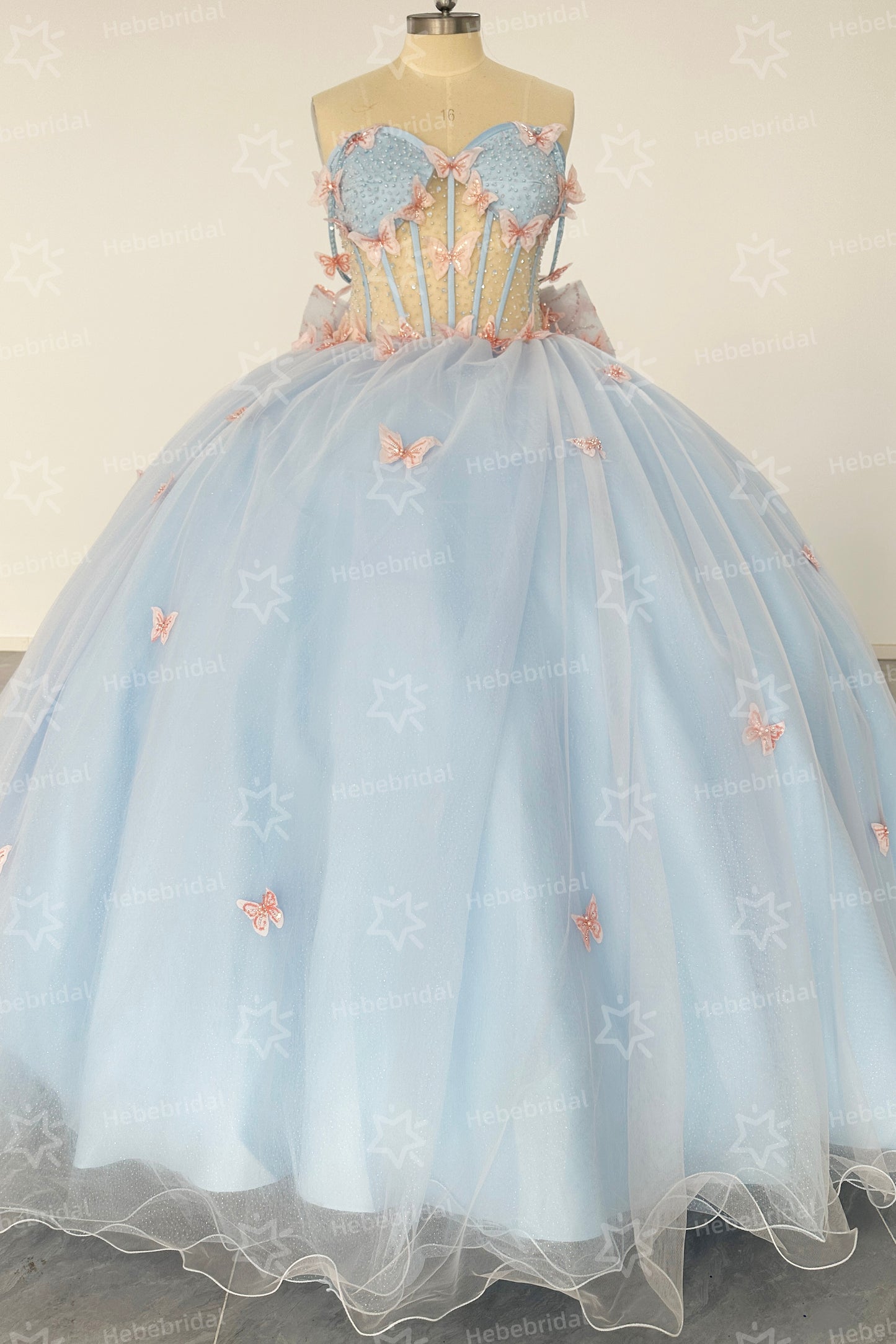 Princess Sweet 15 Quinceanera Dresses Lace Appliqued Ball Gown Birthday Party Dresses HE1198