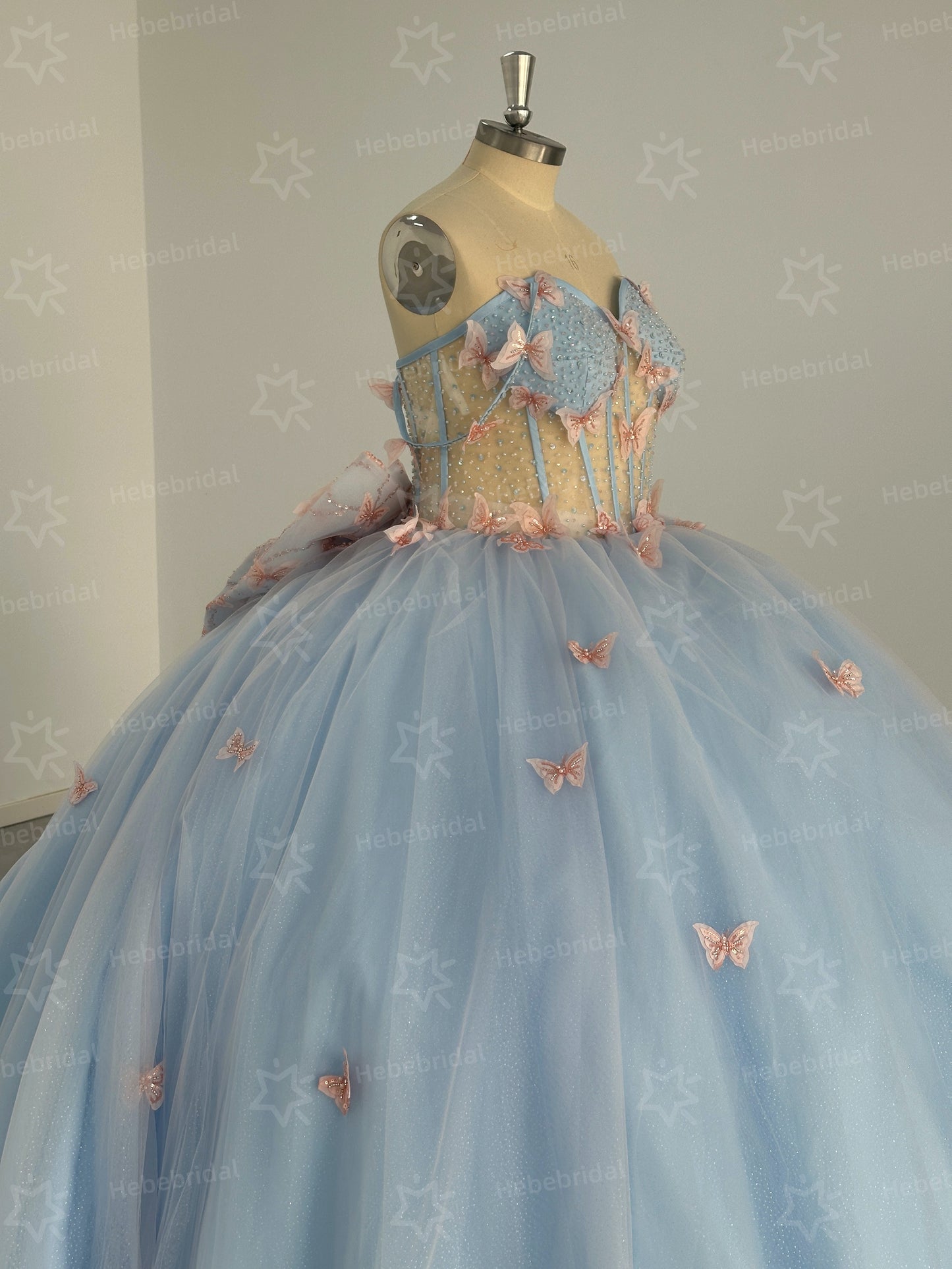 Princess Sweet 15 Quinceanera Dresses Lace Appliqued Ball Gown Birthday Party Dresses HE1198