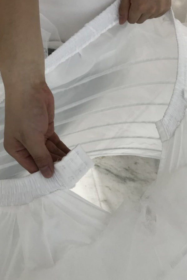 HE290-Oversized Bride Wedding Quinceanera Dress Petticoat Fluffy 7 Steel 2 Gauze Rings Seven-Bone Dress Support for Women