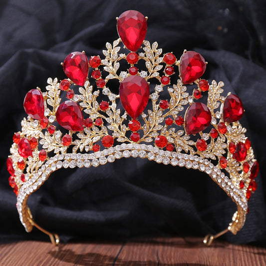 HE293-Crystal Quinceanera Birthday Crown Tiara Wedding Dress Accessories Bridal Crown Birthday Prom Bridal Hair Accessories