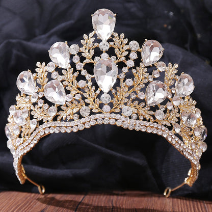 HE293-Corona de cristal para quinceañera, tiara de cumpleaños, accesorios para vestido de novia, corona de novia, accesorios para el cabello de novia para fiesta de graduación
