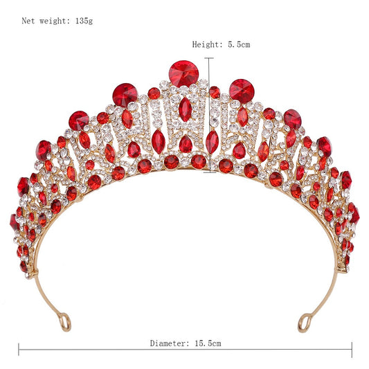 HE298-Crystal Quinceanera Birthday Crown Wedding Dress Accessories Bridal Crown Birthday Prom Tiaras Bridal Hair Accessories