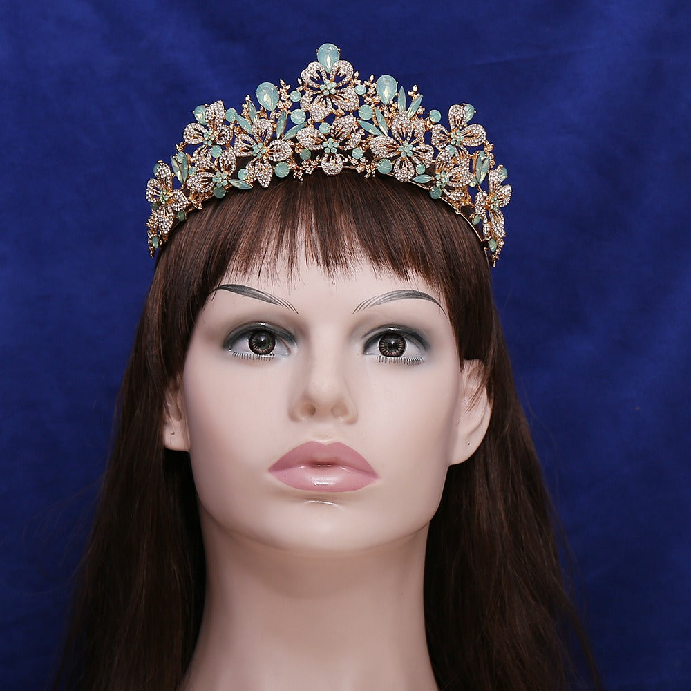 HE305-Princess Tiaras Rhinestone Crystal Crown for Women Sweet 16 Birthday Prom Party Quinceanera Ceremony Photo Props