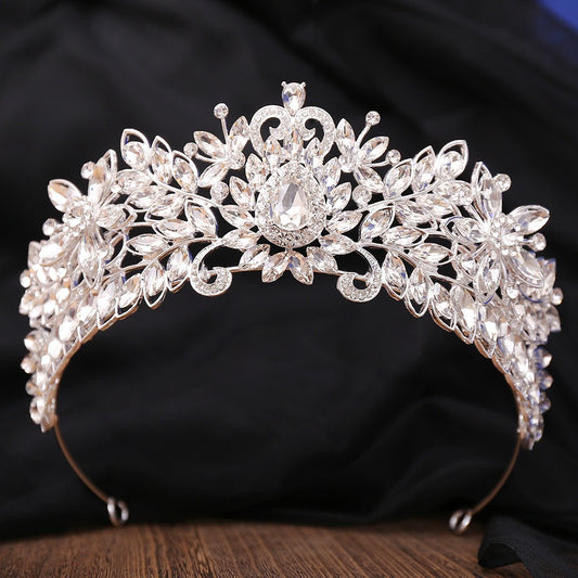HE306-Women's Crystal Crown Princess Tiaras Rhinestone Wedding Bridal Hair Accessories Sweet 16 Birthday Prom Party Queen Headband