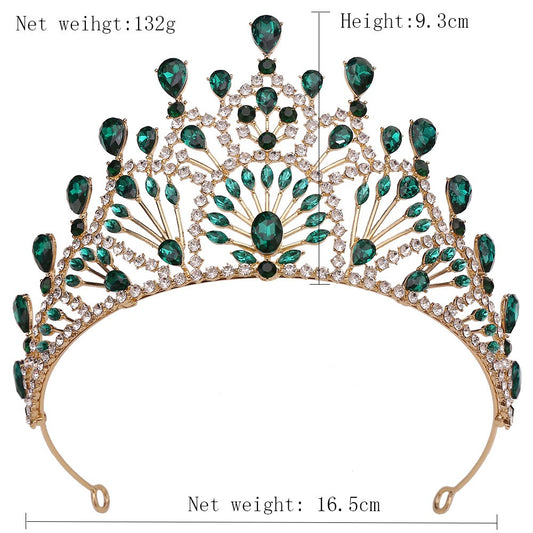 HE292-Crystal Princess Crown for Women Tiaras Rhinestone Queen Headband Wedding Birthday Prom Bridal Hair Accessories