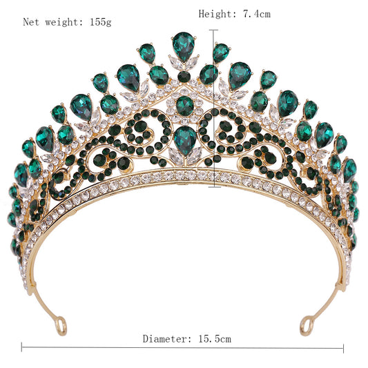 HE301-Crystal Crown for Women Princess Tiaras Rhinestone Wedding Bridal Hair Accessories Sweet 16 Birthday Prom Party Quinceanera Crowns