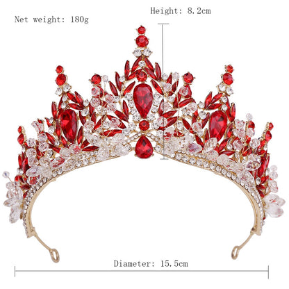 HE303-Wedding Bridal Hair Accessories Sweet 16 Birthday Crowns Prom Party Tiaras Quinceanera Ceremony Photo Props