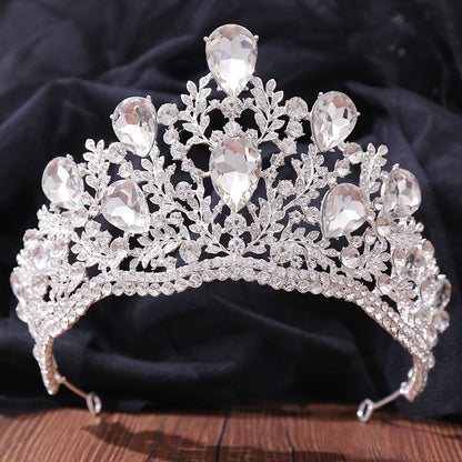 HE293-Corona de cristal para quinceañera, tiara de cumpleaños, accesorios para vestido de novia, corona de novia, accesorios para el cabello de novia para fiesta de graduación