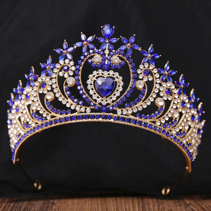 HE294-Crystal Crown for Women Princess Rhinestone Tiaras Queen Headband Wedding Birthday Prom Bridal Hair Accessories