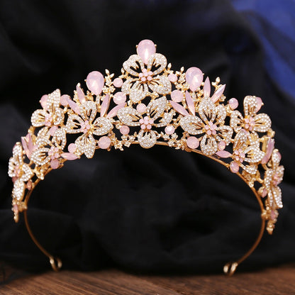 HE305-Princess Tiaras Rhinestone Crystal Crown for Women Sweet 16 Birthday Prom Party Quinceanera Ceremony Photo Props