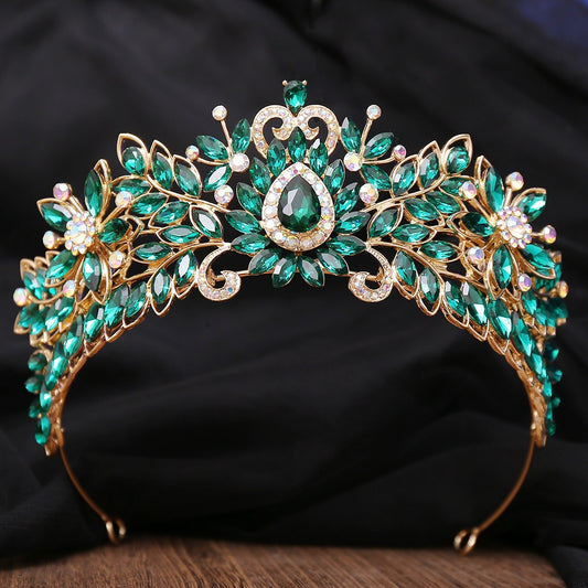 HE306-Women's Crystal Crown Princess Tiaras Rhinestone Wedding Bridal Hair Accessories Sweet 16 Birthday Prom Party Queen Headband