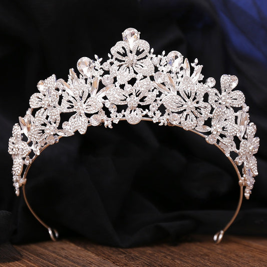 HE305-Princess Tiaras Rhinestone Crystal Crown for Women Sweet 16 Birthday Prom Party Quinceanera Ceremony Photo Props