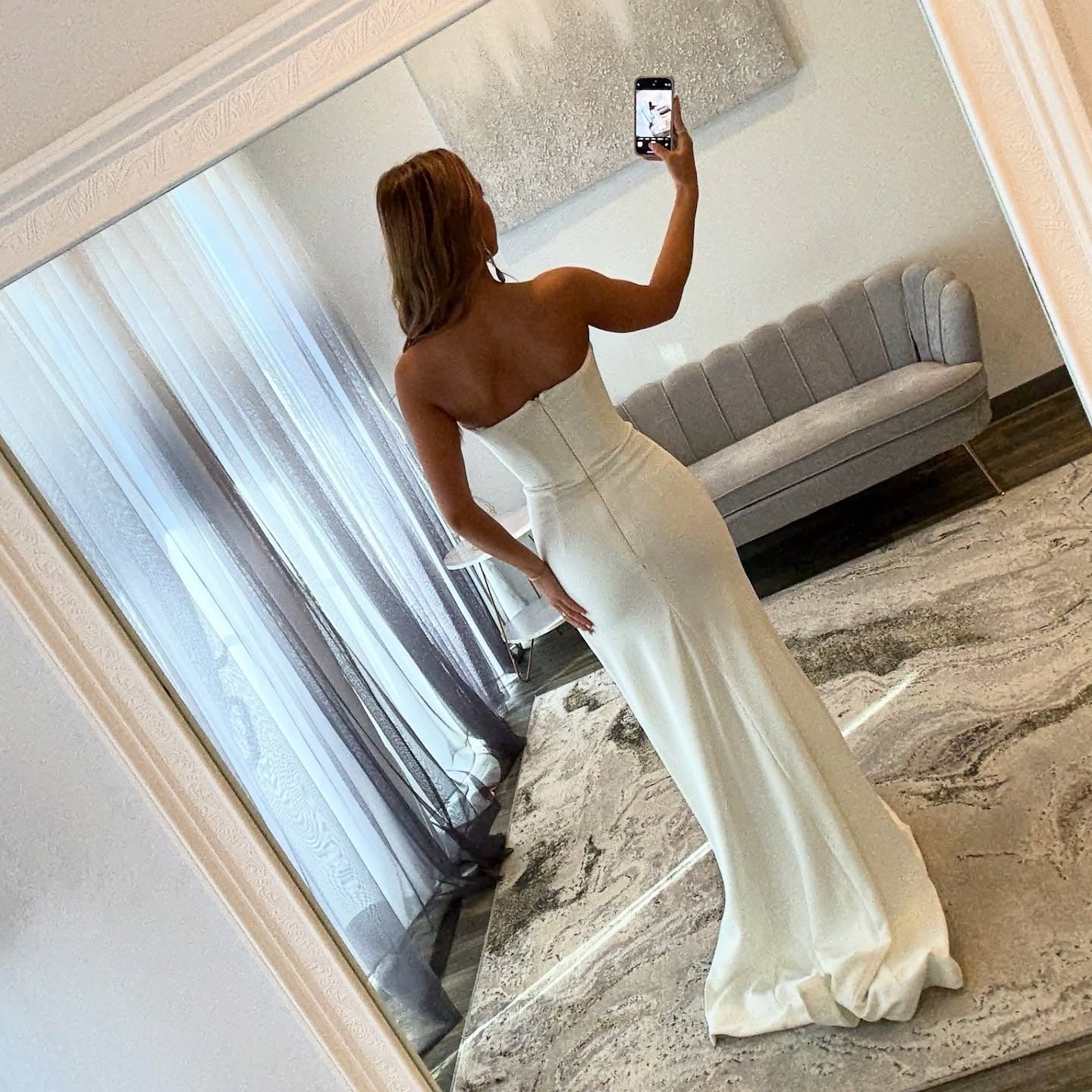 Sweetheart Mermaid Satin Prom Dresses Long Strapless Evening Gowns with Side Slit HE1135