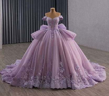 Ball Gown Sweet 16 Princess Quinceanera Dresses Lace Appliqued Birthday Party Gowns HE1177