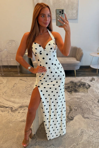 Satin Meerjungfrau Spitze Perlen V-Ausschnitt Schlitz Ballkleider lang für Frauen HE868