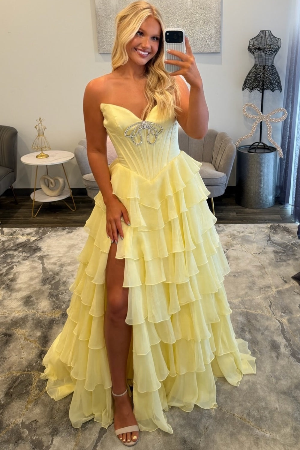Vestido de noche largo de sirena con un hombro descubierto y lentejuelas brillantes, HE370