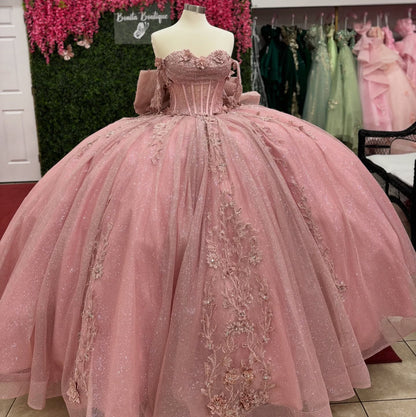 Gorgeous Tulle Lace Appliqued Quinceanera Dresses Off Shoulder Party Gown for Sweet 16 HE1389