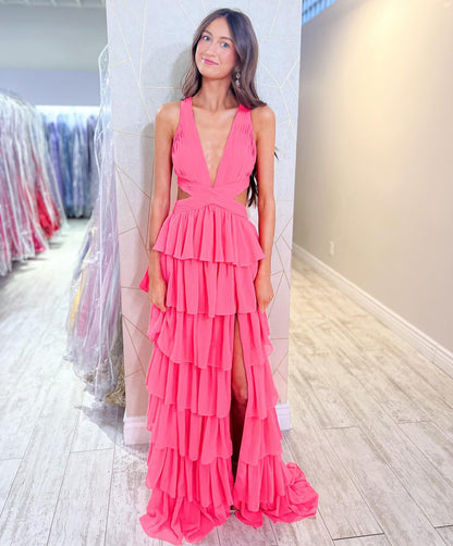 Vestido de noche largo de sirena con un hombro descubierto y lentejuelas brillantes, HE370