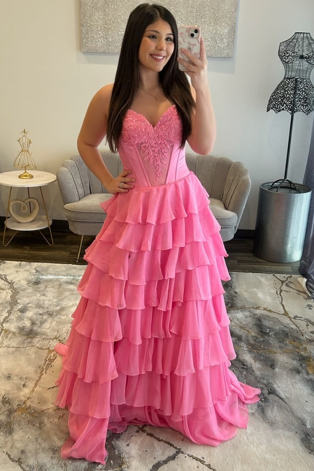 Vestido de noche largo de sirena con un hombro descubierto y lentejuelas brillantes, HE370