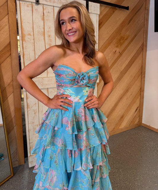 Vestido de noche largo de sirena con un hombro descubierto y lentejuelas brillantes, HE370